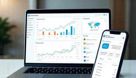 Reservation analytics dashboard on laptop and mobile