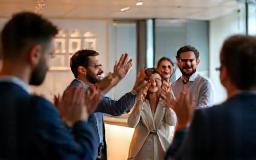 Hotel team celebrates software launch