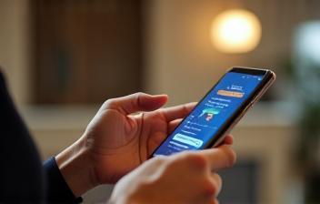 Staff using hotel mobile app