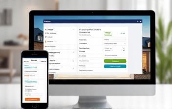 Hotel website with booking widget